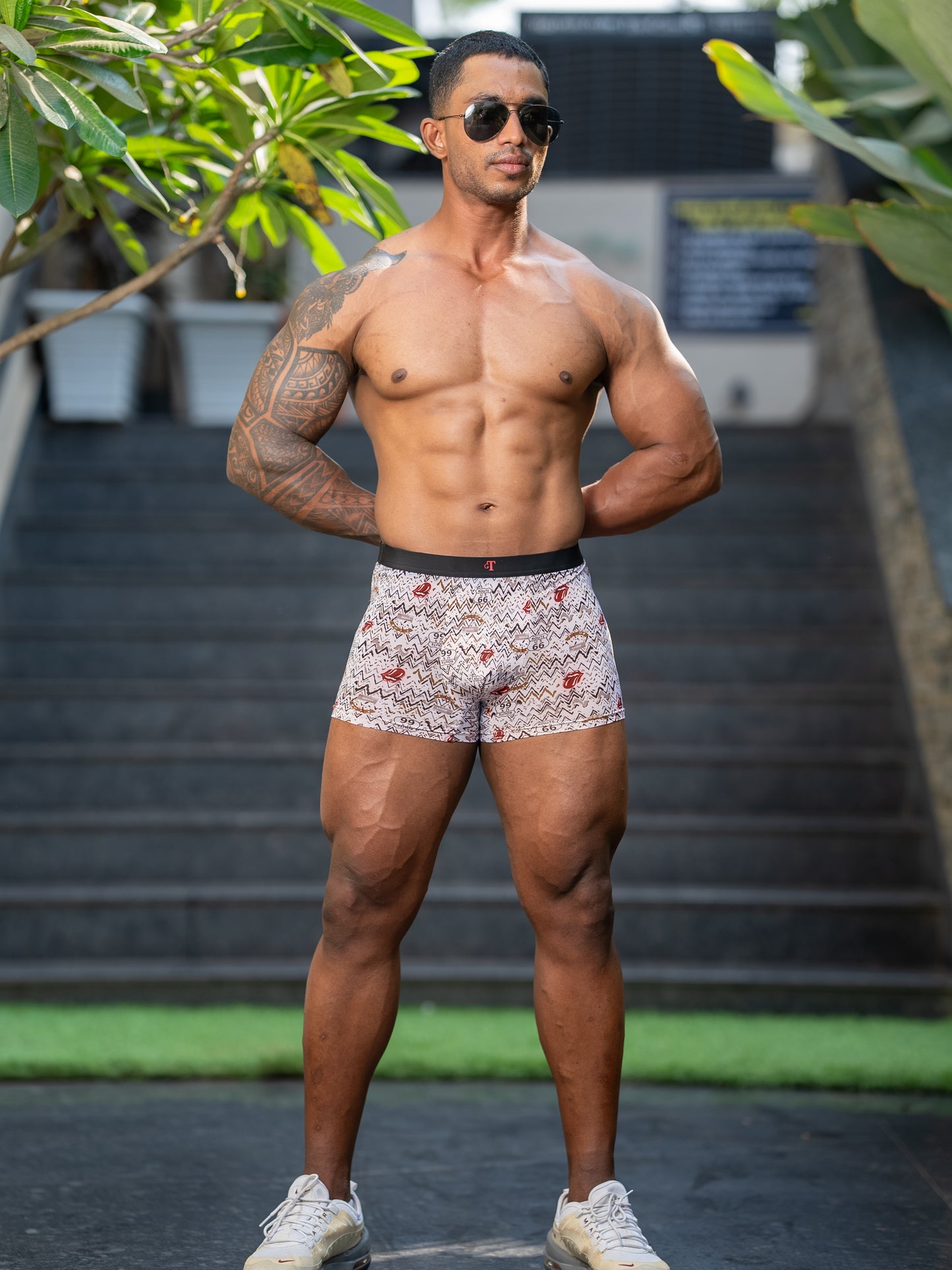 GT Dry Fit Boxers/ Trunks - Sports Free Size 26"-32"Rolling Stone (Mens underwear/ briefs)
