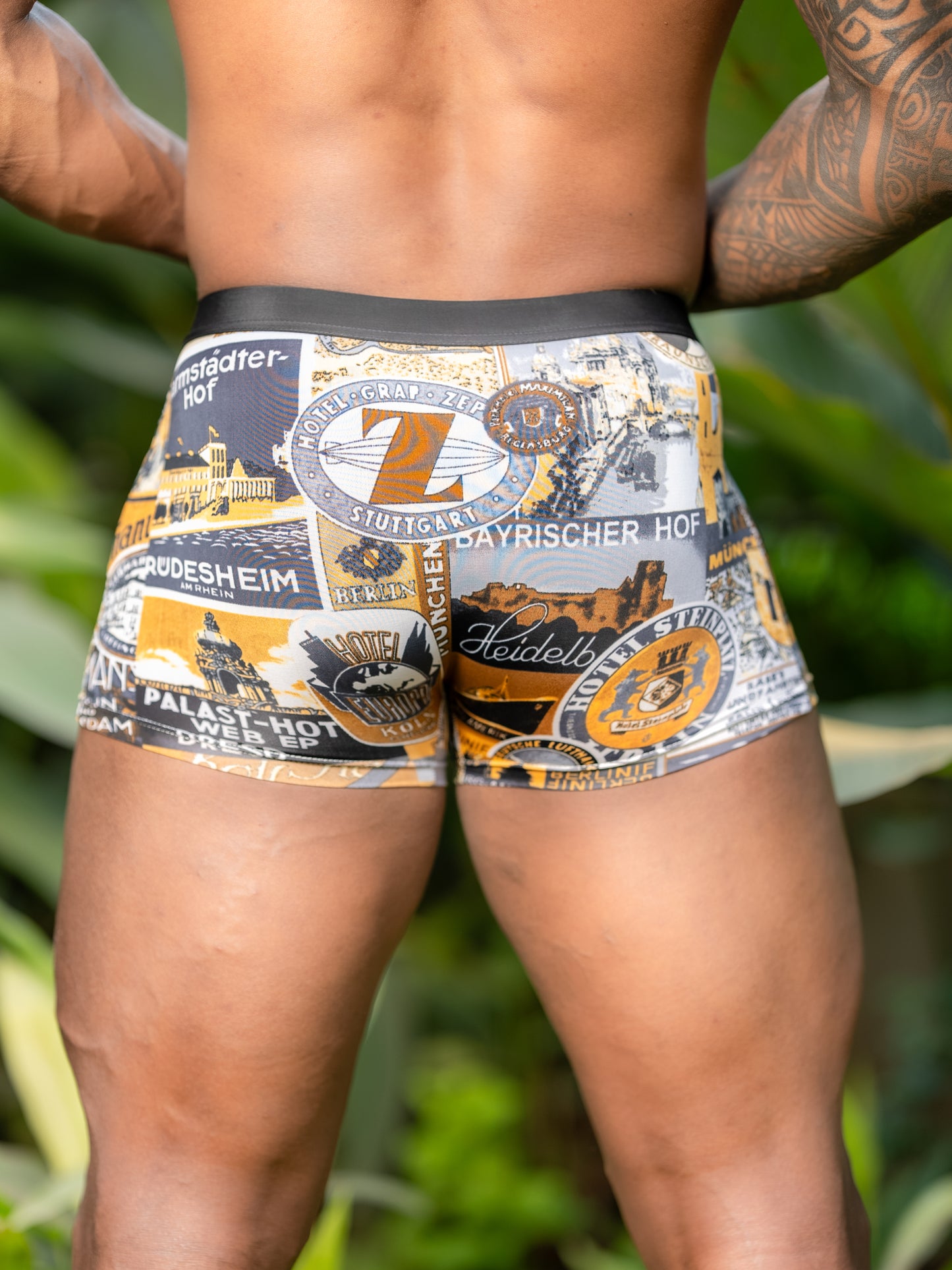 GT Dry Fit Boxers/ Trunks - Sports Free Size 26"-32" Brown Classic (Mens underwear/ briefs)