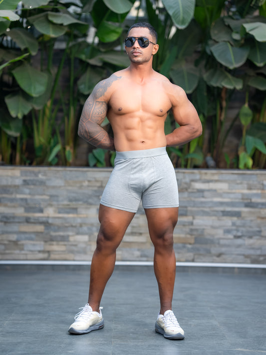 POLICE MENS BOXER/ TRUNKS GREY