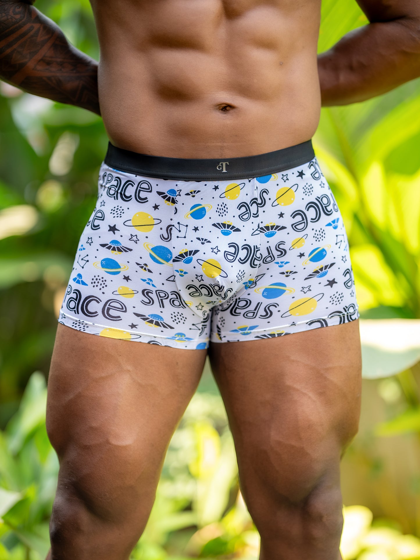 GT Dry Fit Boxers/ Trunks - Sports Free Size 26"-32" Space         (Mens underwear/ briefs)