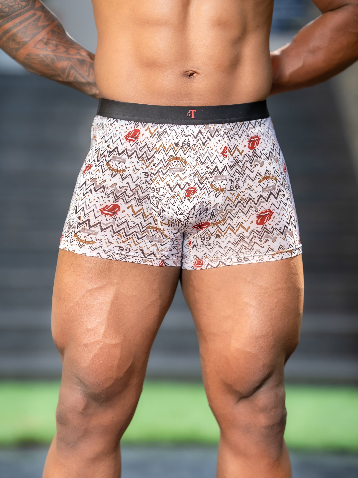 GT Dry Fit Boxers/ Trunks - Sports Free Size 26"-32"Rolling Stone         (Mens underwear/ briefs)