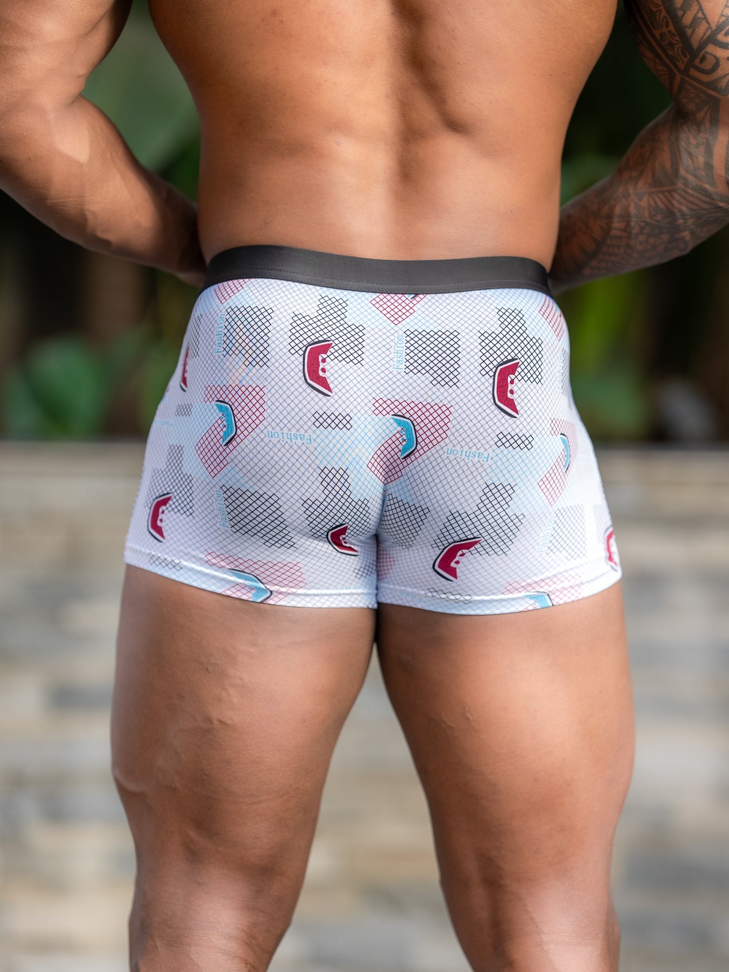 GT Dry Fit Boxers/ Trunks - Sports Free Size 26"-32" Watermelon         (Mens underwear/ briefs)