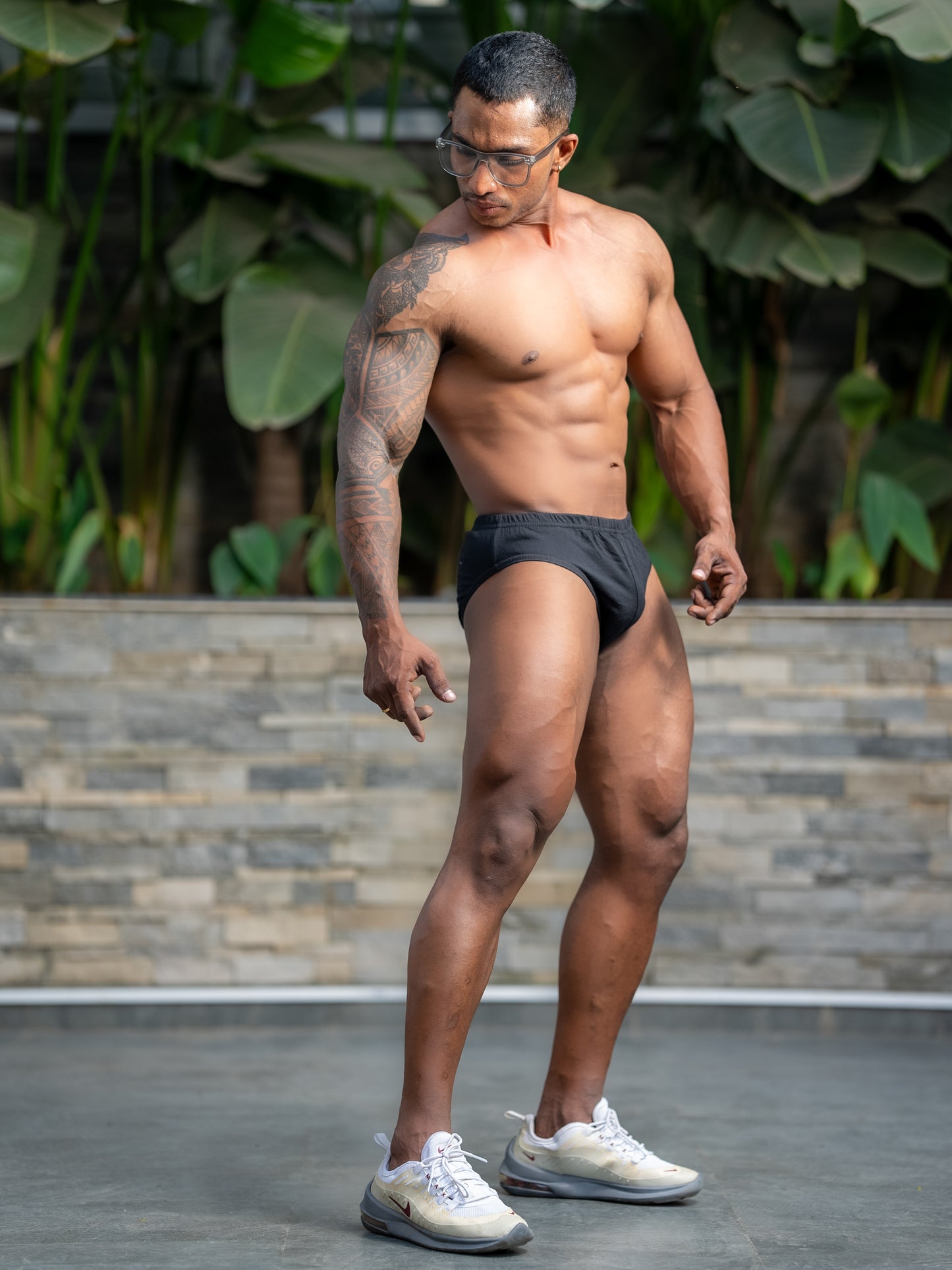 Men's Super Bio wash Cotton Solid Poco Brief / Antimicrobial Brief with Ultrasoft Concealed Waistband / Innerwear Black