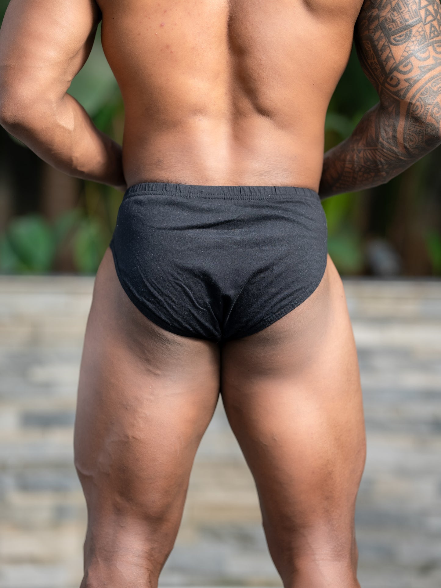 Men's Super Bio wash Cotton Solid Poco Brief / Antimicrobial Brief with Ultrasoft Concealed Waistband / Innerwear Black