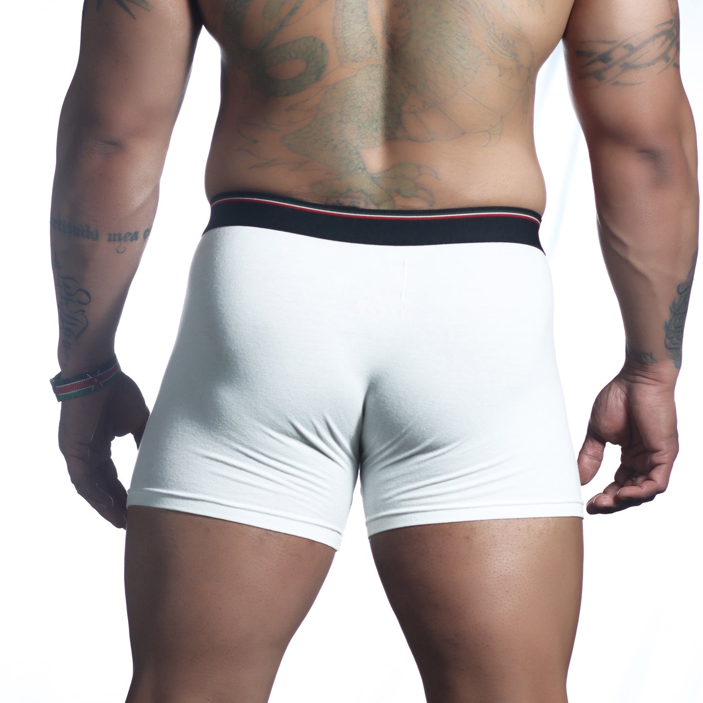 POLICE MENS BOXER/ TRUNKS WHITE